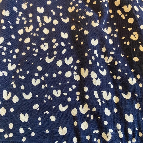 GAP Navy Blue White Speckled Tiered Cotton/Modal Summer Dress Womens XL - Picture 2 of 8